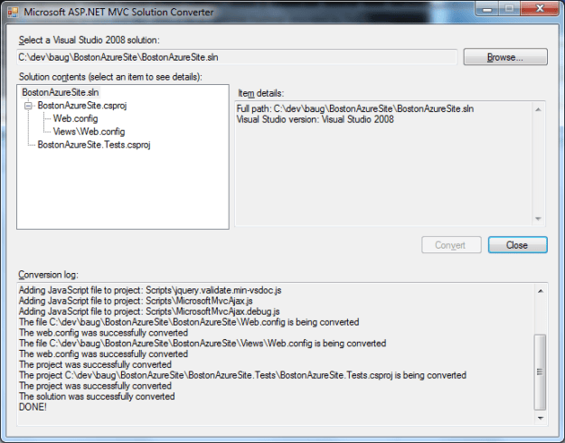 ASP.NET MVC 1.0 Visual Studio 2008 project will not open in Visual ...